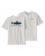 Camiseta de manga corta Patagonia Men's Home Water Trout Organic T-Shirt color blanco para hombre