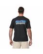 Hombre con camiseta de manga corta Patagonia P-6 Logo Responsibili-Tee Negra Talla XL