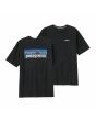 Camiseta de manga corta Patagonia Men's P-6 Logo Responsibili-Tee Negra para hombre