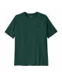 Camiseta de manga corta Patagonia P-6 Logo Responsibili-Tee verde cascada para hombre vista frontal