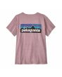 Camiseta Patagonia Women's P-6 Logo Responsibili-Tee Quiet Violet logo posterior