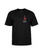Camiseta de manga corta Powell Peralta x Bruce Lee Skull & Nunchucks Negra para hombre frontal