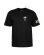 Camiseta de manga corta Powell Peralta Mike McGill Skull & Snake 40th Anniversary Negra para hombre gráfico delantero