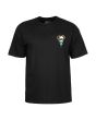 Camiseta de manga corta Powell Peralta Mike McGill Skull and Snake color negro para hombre frontal