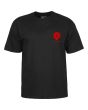 Camiseta de manga corta Powell Peralta Tucking Skeleton Negra para  hombre logo pecho