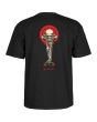 Camiseta de manga corta Powell Peralta Tucking Skeleton Negra para  hombre estampado espalda