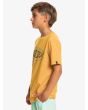 Niño con Camiseta de manga corta Quiksilver In Circles Youth amarilla lateral