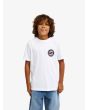 Niño con camiseta de manga corta Quiksilver Ev Duality blanca frontal