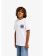 Niño con camiseta de manga corta Quiksilver Ev Duality blanca lateral