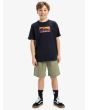 Niño con camiseta Quiksilver Ev Gradient Box Dark Navy corte normal