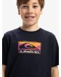Niño con camiseta Quiksilver Ev Gradient Box Dark Navy serigrafía delantera