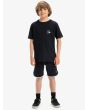 Niño con camiseta orgánica de manga corta Quiksilver Evo Original Negra regular fit