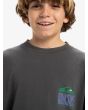 Niño con Camiseta de manga corta Quiksilver World Force Dark Shadow serigrafía