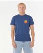 Hombre con Camiseta de manga corta Rip Curl Wettie Passage Icon Azul Marino Claro