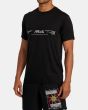 Hombre con Camiseta deportiva transpirable de manga corta RVCA Kelsey Niziolek Vent Negra izquierda