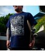 Hombre con Camiseta de manga corta Santa Cruz Godzilla Hand Front Azul Marino 
