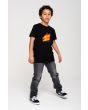 Niño con camiseta de manga corta Santa Cruz Flamed Not a Dot Front negra