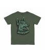 Camiseta de manga corta Santa Cruz Youth Winkowski Dog Dark Moss para niño/a 6-14 años gráfico perro