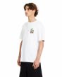 Hombre con Camiseta de manga corta Volcom CATV Blanca lateral