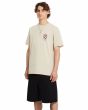Hombre con camiseta de manga corta Volcom Draggin Stone Light Khaki corte clásico