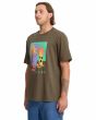Hombre con Camiseta de manga corta Volcom Longo Cats Sage Leaf lateral