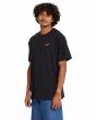 Hombre con camiseta holgada Volcom Pistol Stone Negra lateral