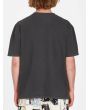 Hombre con camiseta de manga corta Volcom Solid Stone negra posterior