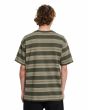 Hombre con camiseta de manga corta Volcom Twilight Verde a rayas posterior