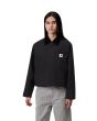 Mujer con chaqueta Carhartt WIP W' Newkirk Summer Jacket Negra cerrada