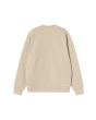 Sudadera Carhartt WIP Script Embroidery beige Barchan/White para hombre posterior