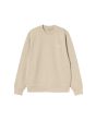 Sudadera Carhartt WIP Script Embroidery beige Barchan/White para hombre