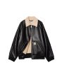 Cazadora de piel sintética Carhartt WIP Shelton Jacket color Negro-Natural para hombre interior y cuello de borreguito