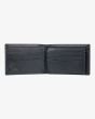 Cartera de cuero de triple hoja Arch Leather Wallet Negra para hombre ranuras tarjetas