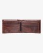 Cartera de cuero de triple hoja Arch Leather Wallet Chocolate para hombre ranuras para tarjetas