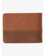 Cartera de triple hoja Quiksilver Stay Country marrón para hombre posterior