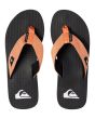 Chanclas Quiksilver Molokai Abyss naranjas y negras para hombre superior