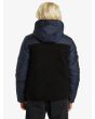 Niño con cazadora reversible con capucha Quiksilver Youth Scaly Azul Marino reverso sherpa posterior