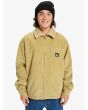 Hombre con chaqueta de pana Quiksilver DNA Sherpa Harrington Beige 