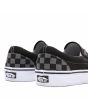 Zapatillas sin cordones Vans Classic Slip-On Checkerboard Negras y Grises posterior