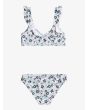 Conjunto de bikini bralette Roxy Dreamer Azul con estampado floral para niñas de 6 a 16 años posterior