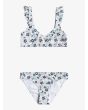 Conjunto de bikini bralette Roxy Dreamer Azul con estampado floral para niñas de 6 a 16 años