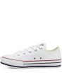 Zapatillas Converse Everyday con plataforma Chuck Taylor All Star Low Top Blancas para niño izquierda