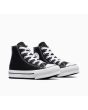 Zapatillas Converse de plataforma Chuck Taylor All Star EVA Lift Canvas Platform High Top negras y blancas Unisex frontal