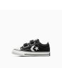 Zapatillas con velcro Converse Star Player 76 Easy-On Foundational Canvas Toddler negras para niños de 1 a 4 años izquierda