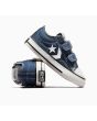 Zapatillas con velcro Converse Star Player 76 Easy-On Foundational Canvas Toddler Azul Marino para niños de 1 a 4 años logo