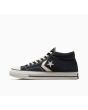 Zapatillas Converse Star Player 76 Mid Top negras y blancas para hombre izquierda
