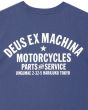 Camiseta Deus Ex Machina Harajuku Address Mechanic Blue para hombre serigrafía dirección espalda