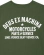 Camiseta Deus Ex Machina Venice Address Pine Green para hombre serigrafía dirección
