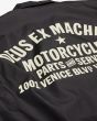 Chaqueta cortavientos Deus Ex Machina Venice Coach negra para hombre dirección impresa