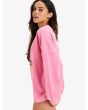 Mujer con jersey Roxy Eastside Midweight Rosa lateral